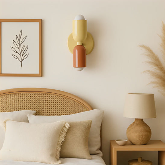 Applique-murale-chambre deux côtés blanc rose en tête de lit