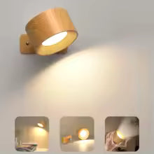 Applique murale pour chambre bois double en différentes intensités