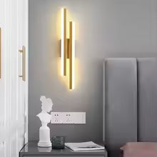 Applique murale pour chambre double dorée