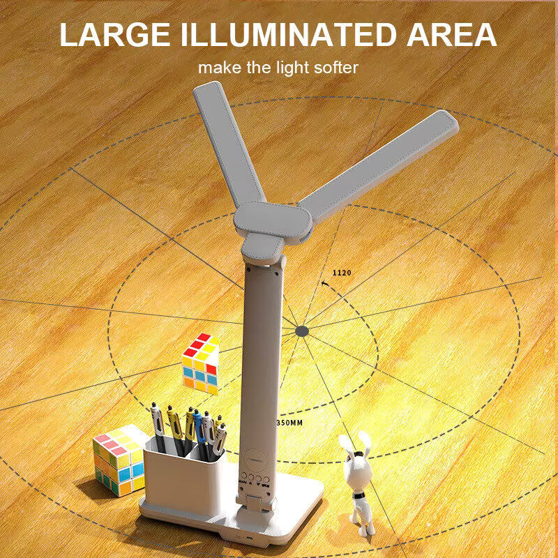 Lampe de bureau LED Tactile Rechargeable avec une large aire d'élairage