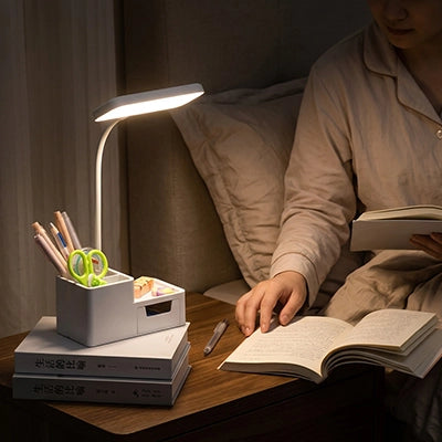 Lampe de bureau ajustable tactile rechargeable LED dans la chambre au chevet du lit