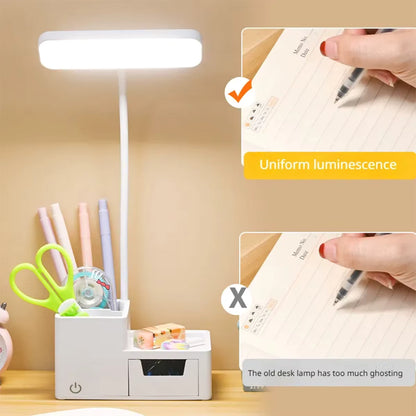 Lampe de bureau ajustable tactile rechargeable LED luminescence uniforme et précise