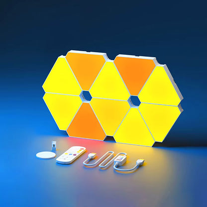 chambre applique murale LED Triangulaire lumières orangées