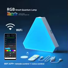 chambre applique murale LED Triangulaire  qui se connecte au wifi et accessoires