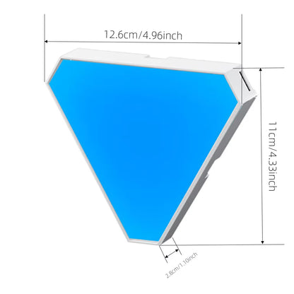 chambre applique murale LED Triangulaire avec ses dimensions