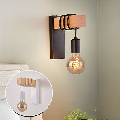 chambre applique murale bois retro WarmLight élégante au mur