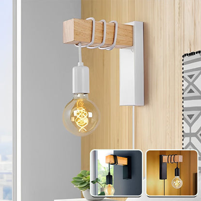chambre applique murale bois retro WarmLight élégante en tête de lit