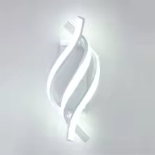 chambre applique murale spirale LED trois ambiances  en variante blanche
