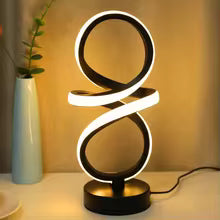 lampe de bureau spirale USB avec lumiere  de nuit