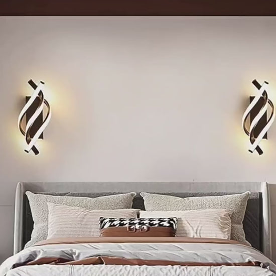 chambre applique murale spirale LED trois ambiances de couleur en vidéo