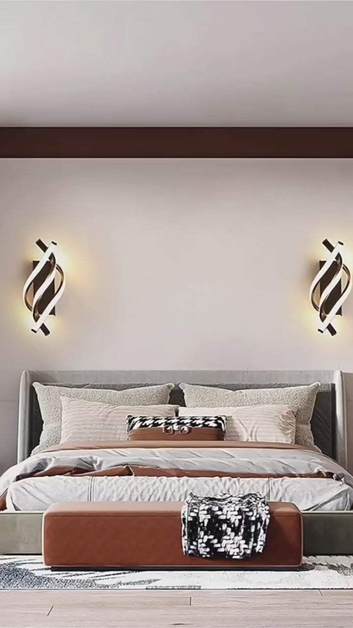 chambre applique murale spirale LED trois ambiances de couleur en vidéo